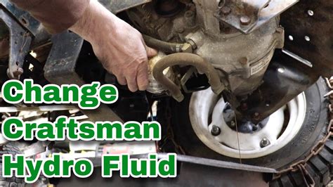 How To Change Hydrostatic Transmission Fluid In Lawn Tractor; Remove the drain plug , or remove the breather tube. . Craftsman hydrostatic transmission fluid level